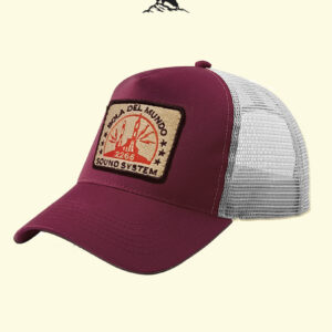 bola gorra burgundy grey