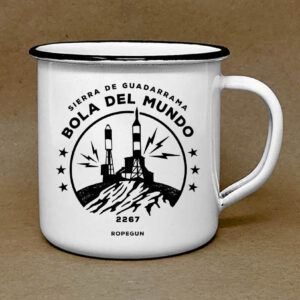 TAZA ESMALTADA "BOLA DEL MUNDO"